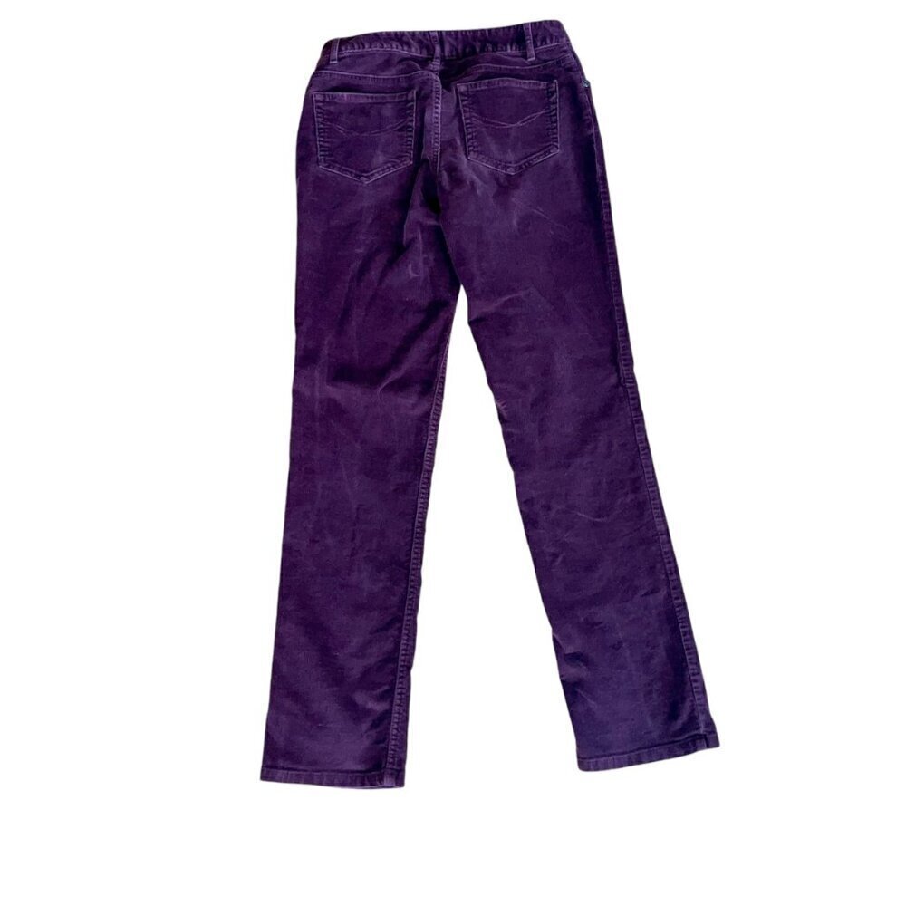 J Jill Burgundy Corduroy Pants Size 2 Slim Straight Leg - Picture 2 of 10